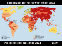 Weltkarte der Pressefreiheit 2024