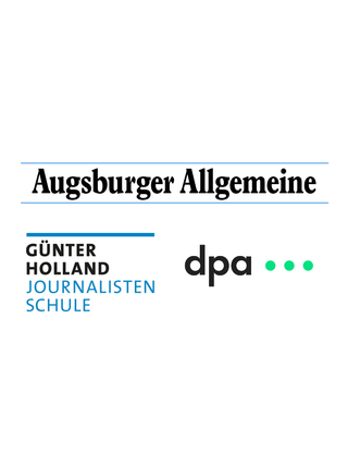 Logos Augsburger Allgemeine, dpa, Günter-Holland-Journalistenschule