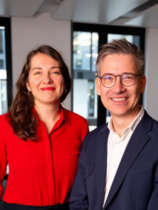 Portrait, zwei Personen, Charlotte Morré und Christian Tretbar