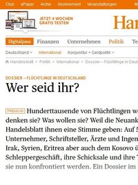 Screenshot des nominierten Textes von Nicole Bastian und Jens Münchrath von der Handelsblatt-Website