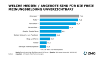 Chart Relevanz der Medien für Meinungsbildung