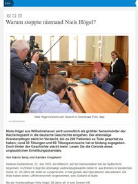 Screenshot des nominierten Textes von Karsten Krogmann und Marco Seng von der Nordwest-Zeitung-Website