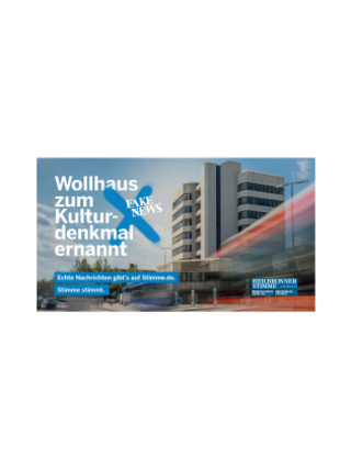 Ein Motiv der Kampagne der Stimme Mediengruppe gegen Fake News