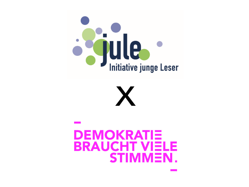 Logos jule und Demokratie braucht viele Stimmen