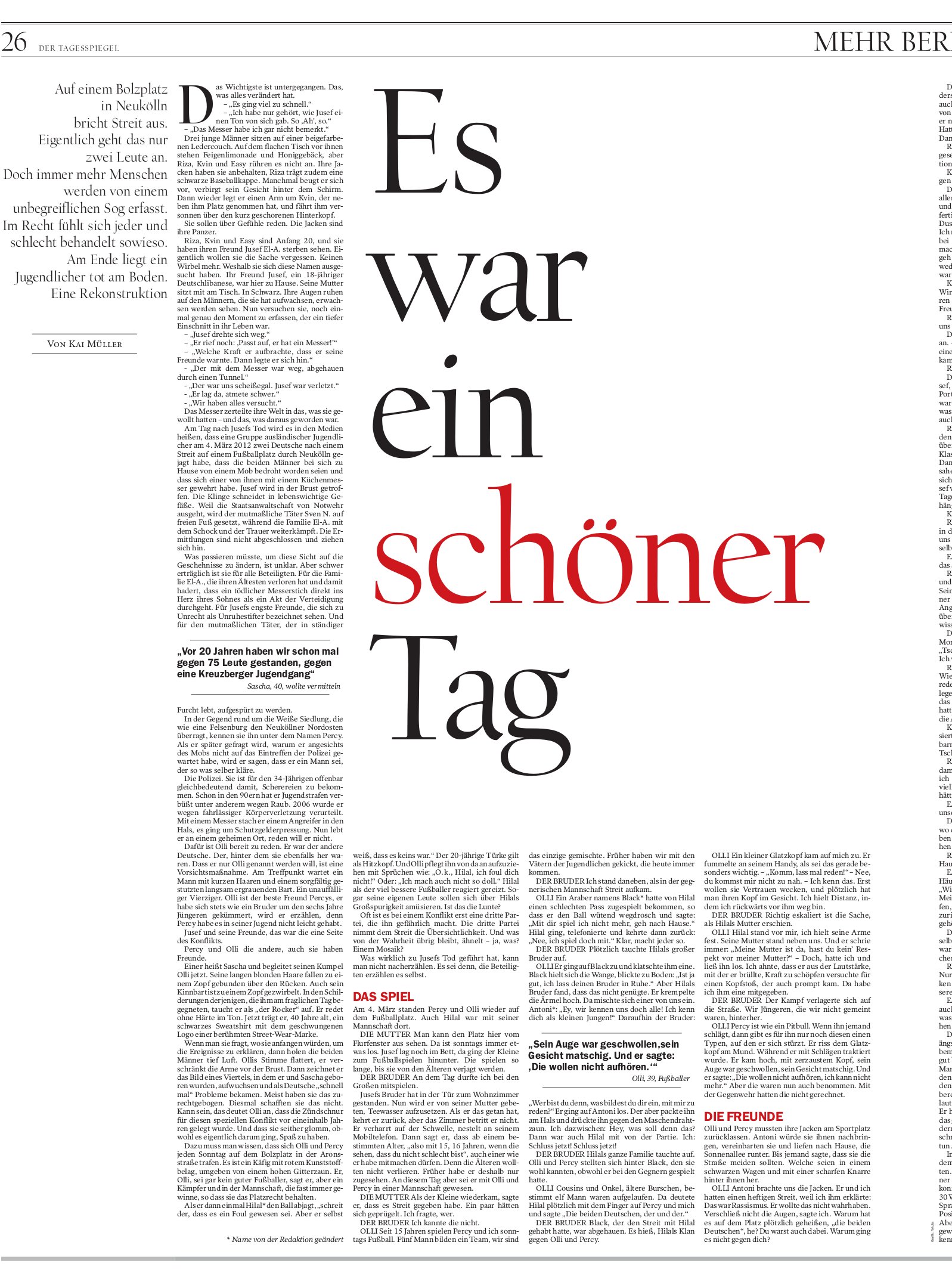 Screenshot des nominierten Textes von Kai Müller von der Tagesspiegel-Website