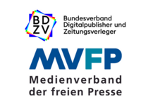 Logos des BDZV und des MVFP