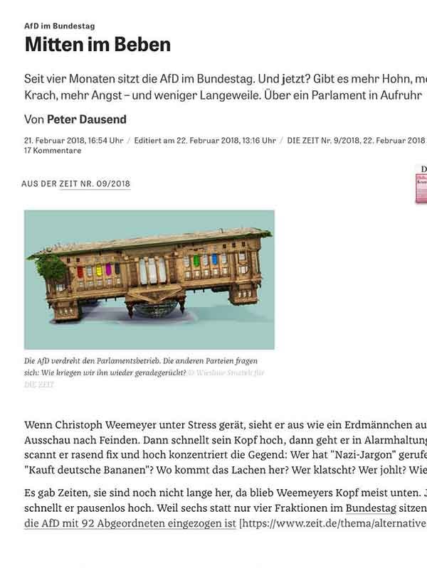Screenshot des nominierten Textes von Peter Dausend von der Zeit-Website