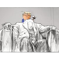 Karikatur Donald Trump