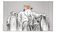 Karikatur Donald Trump