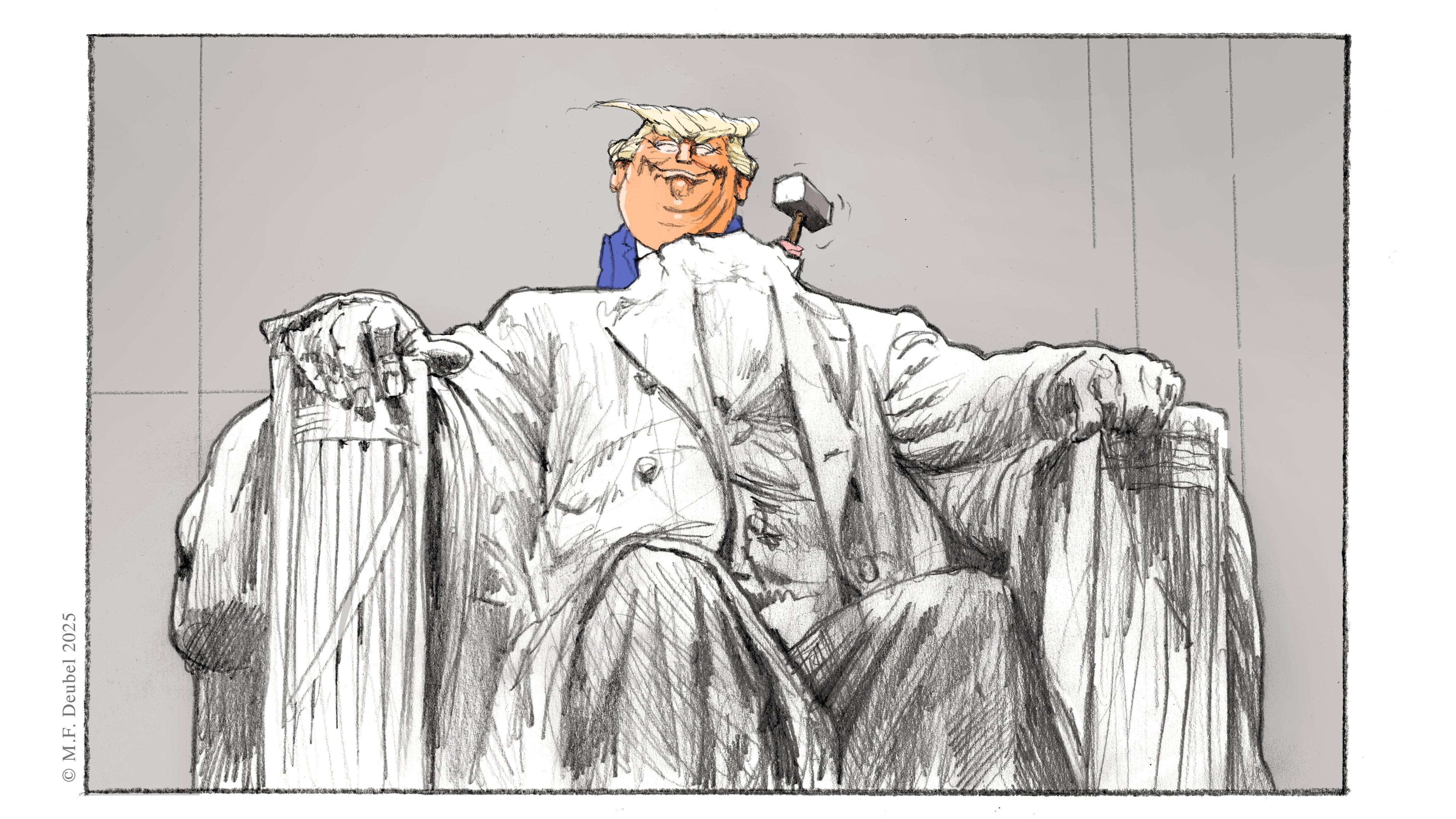 Karikatur Donald Trump