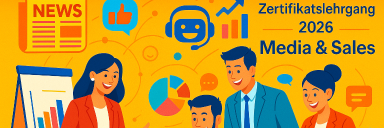Keyvisual Zertifkatskurs Media & sales