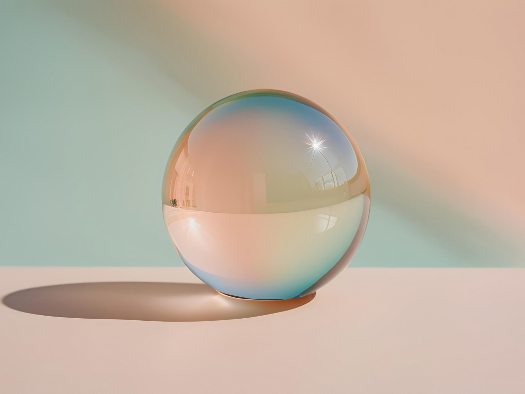 transparente Glaskugel