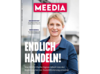 Sigrun Albert auf dem Cover der Fachzeitschrift "Meedia"