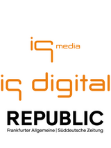 Logos iq digital/media und Republic