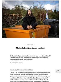 Screenshot des nominierten Textes von Vanessa Vu von der Zeit-Website