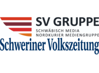 Logos der SV Gruppe und der "Schweriner Volkszeitung"