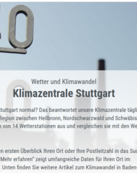 Screenshot Klimazentrale Stuttgart