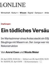 Screenshot des nominierten Textes von Amrai Coen und Nicola Meier von der Zeit-Website