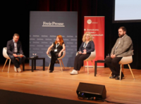Die Teilnehmer der Paneldiskussion.