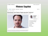 Mockup des nominierten Textes von Hans-Georg Gottfried Dittmann von der Mindener Tageblatt-Website