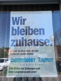 wir bleiben zuhause fenster