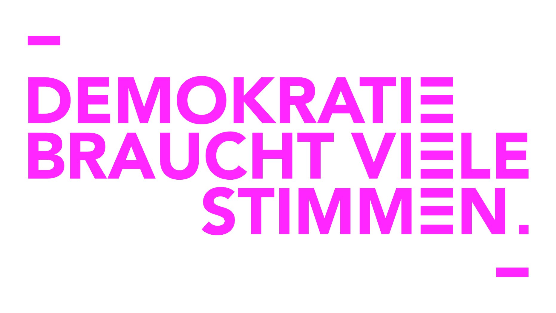 Logo Demokratie braucht viele Stimmen