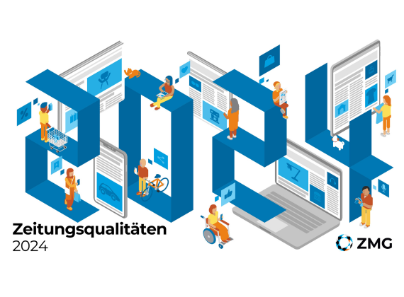 Cover der Studie Zeitungsqualitäten 2024
