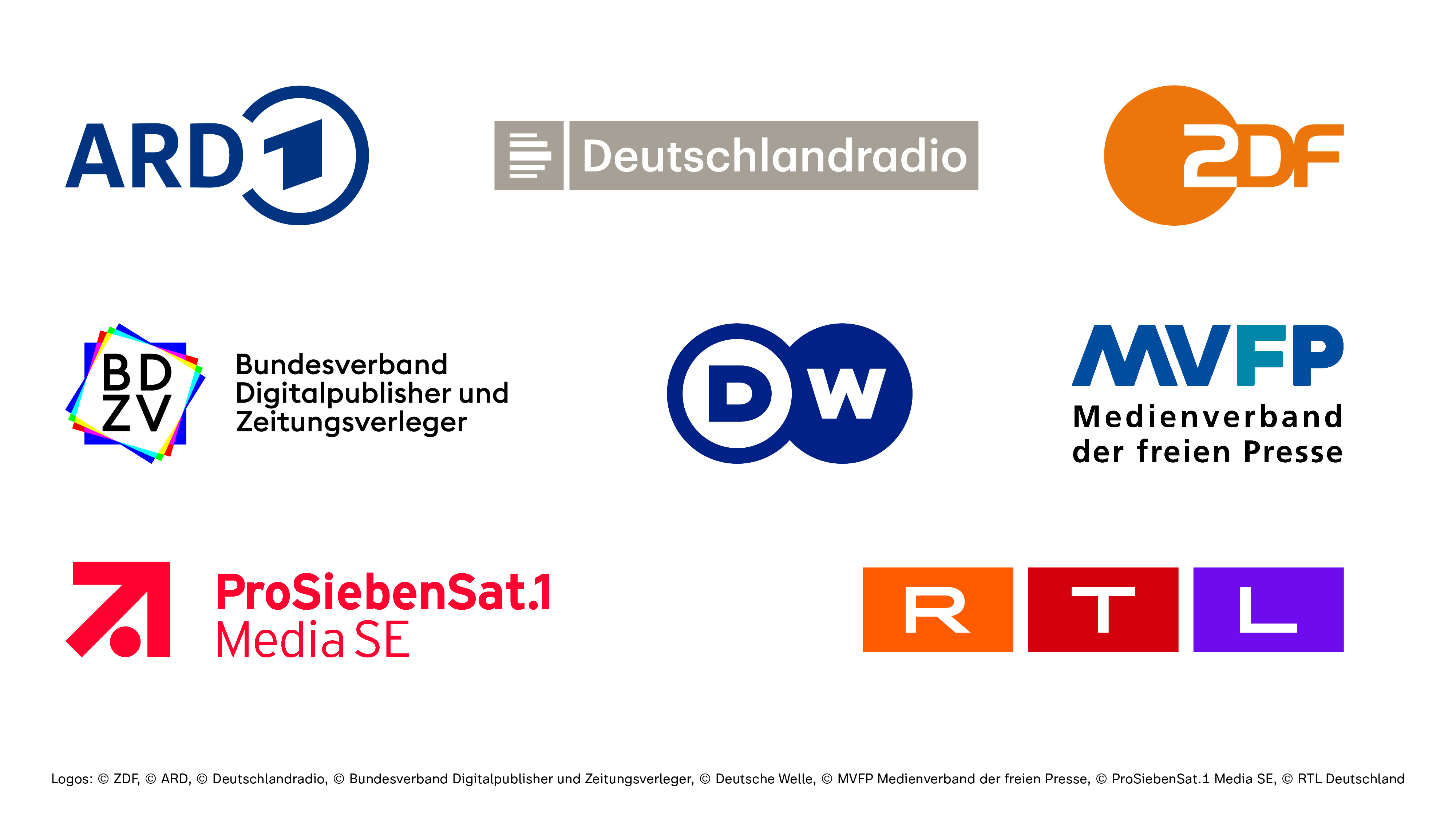 Logos der teilnehmenden Medienverbände