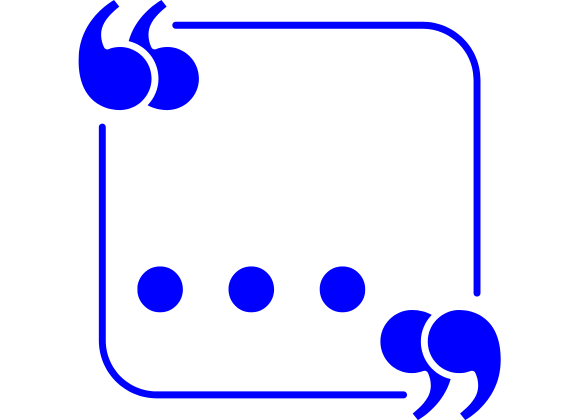 Anführungszeichen als Zitat Icon