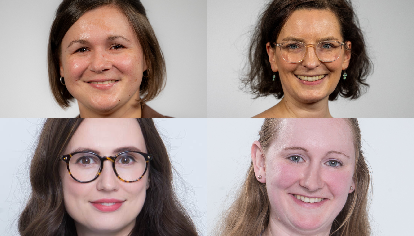 Porträtfotos vier Frauen