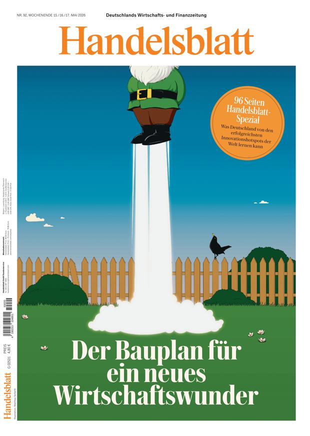 Cover der Handelsblatt-Sonderausgabe "Der Bauplan für ein neues Wirtschaftswunder"