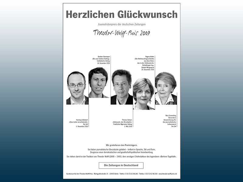 Anzeigen-Grafik der TWP-Preisträger 2009