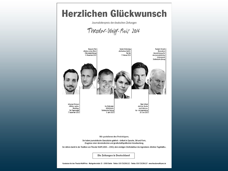 Anzeigen-Grafik der TWP-Preisträger 2014