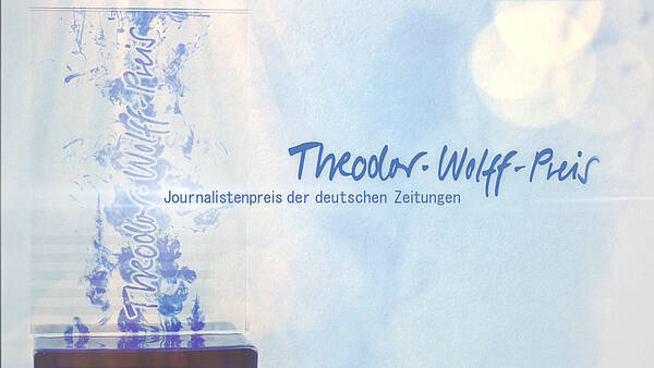 Theodor Wolff Preis Preisträger Symbol