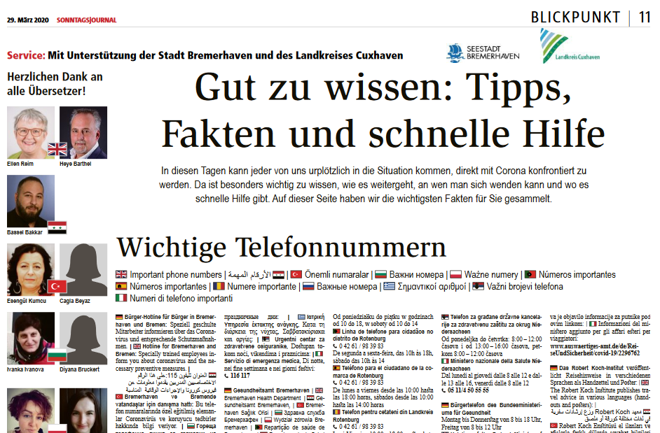 Nordsee Zeitung Ausschnitt
